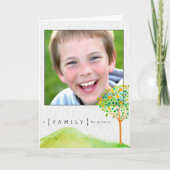 Adoption Ankündigung Aquarellbaum (Vorderseite)