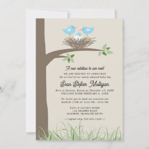 Adoption Ankündigung Baby Bird's Nest