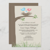 Adoption Ankündigung Baby Bird's Nest (Vorne/Hinten)