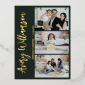 Adoption Ankündigung Modern 3 Foto Fossil Postkart (Vorderseite)