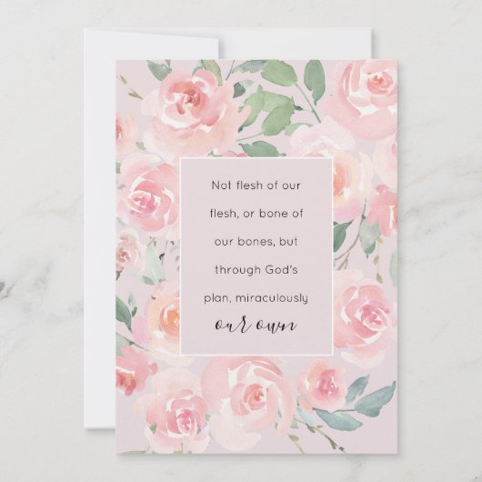 Adoption Ankündigung Rosa Rosa Bläschen (Rückseite)