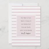 Adoption Ankündigung Rosa und Weiß Streifen (Rückseite)