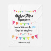 Adoption aus dem Vliesstoff für die Pflege Fleecedecke (Vorderseite)