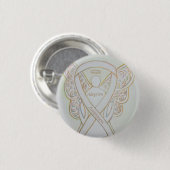 Adoption Awareness Angel White Ribbon Custom Butto Button (Vorne & Hinten)