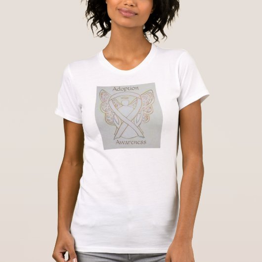 Adoption Awareness Ribbon Angel Custom Shirt (Vorderseite)