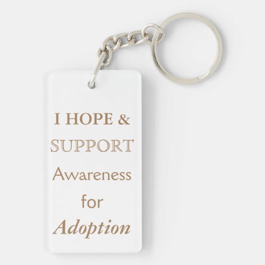 Adoption Awareness White Ribbon Angel Schlüsselanh Schlüsselanhänger (Rückseite)