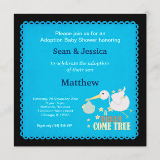 Adoption Baby Shower Boy Einladung