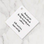 Adoption Babydusche Gast Geschenkanhänger (Rückseite)