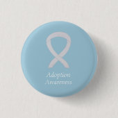 Adoption Bewusstsein White Ribbon Custom Button (Vorderseite)