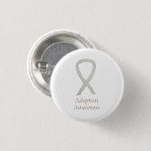 Adoption Bewusstsein White Ribbon Custom Button (Vorne & Hinten)