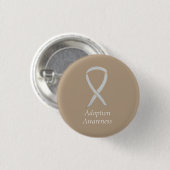 Adoption Bewusstsein White Ribbon Custom Button (Vorne & Hinten)