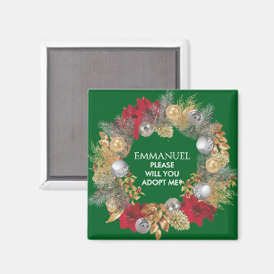 Adoption BITTE ADOPTIERE MICH Bonus-Vater Weihnach Magnet