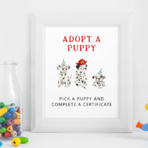 Adoption Boy Firefighter Party Signing Poster