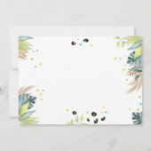 Adoption Certificate Safari Party Tiere Geburtstag Einladung (Rückseite)