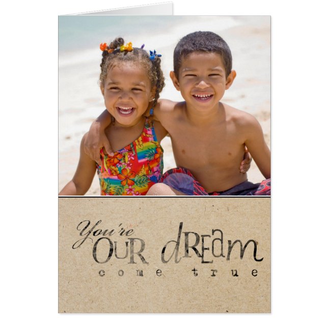 Adoption Day Ankündigung Foto Grußkarte (Vorne)