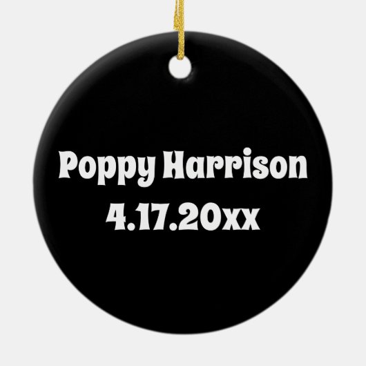 Adoption Day Keepake "Loved Gewollt Chosen" Retro Keramik Ornament (Hinten)