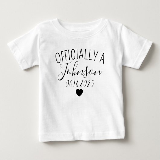 Adoption Day Kinderkind Shirt, Personalisiert Na Baby T-shirt (Vorderseite)