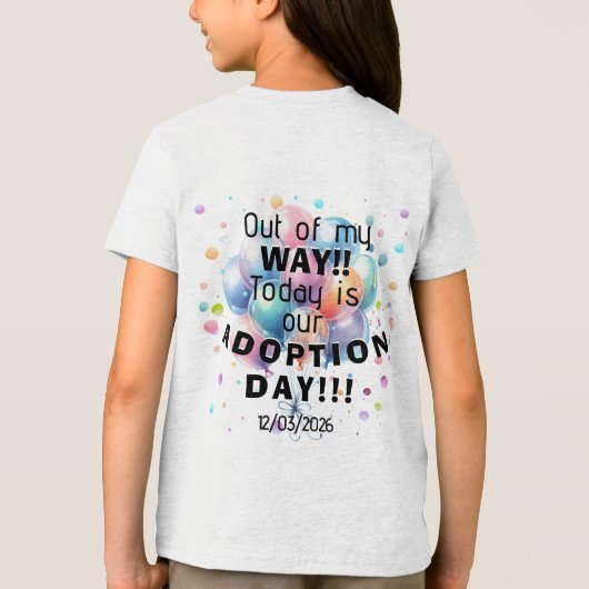 Adoption Day Tri-Blend Shirt (Rückseite)