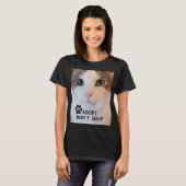 Adoption der Katze / Foto der weißen Katze auf Sch T-Shirt (Vorne ganz)