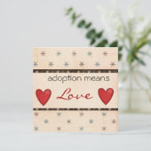 Adoption Dusche Einladung (Stehend Vorderseite)