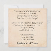 Adoption Dusche Einladung (Rückseite)