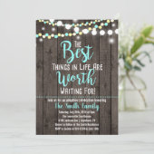 Adoption Dusche Einladung (Stehend Vorderseite)