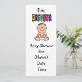 Adoption-Dusche für Kinder - Kaukasier Einladung (Stehend Vorderseite)