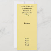 Adoption-Dusche für Kinder - Kaukasier Einladung (Rückseite)