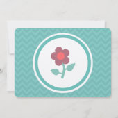 Adoption Dusche Moderne Rosa & Blauer Schmetterlin Einladung (Rückseite)