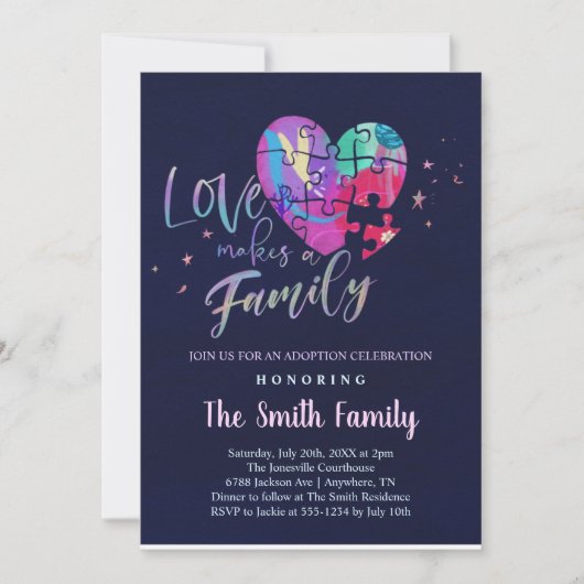 Adoption / Duscheinladung Einladung (Vorderseite)