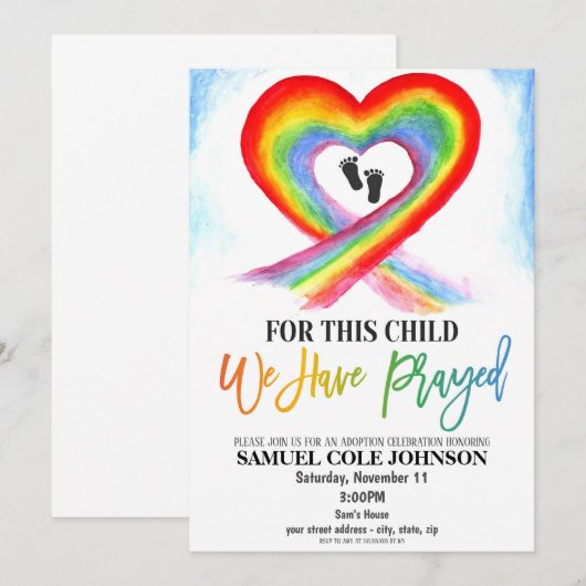 Adoption - Einladung (Vorne/Hinten)