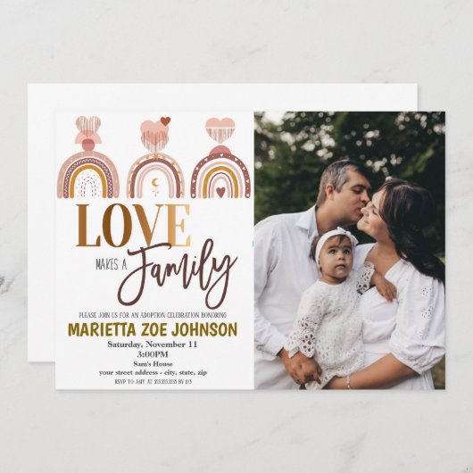 Adoption - Einladung (Vorne/Hinten)