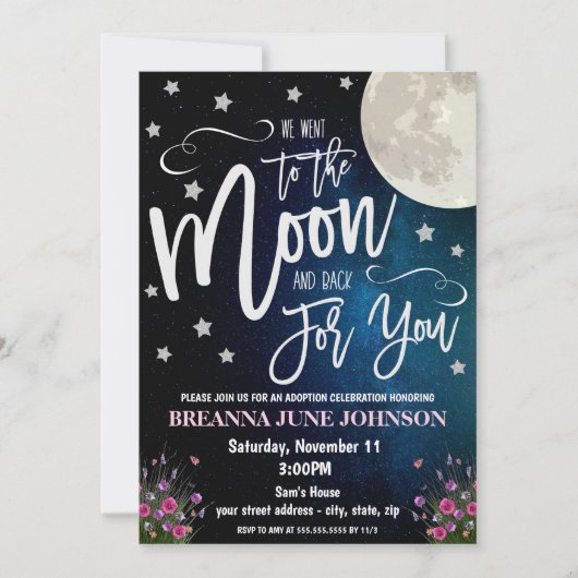 Adoption - Einladung (Vorderseite)