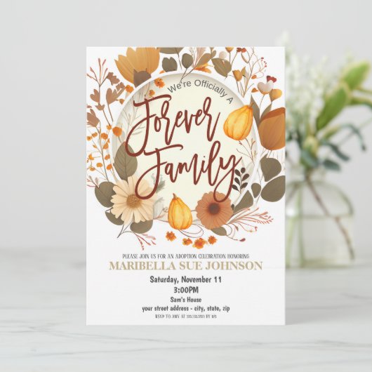 Adoption - Einladung (Stehend Vorderseite)