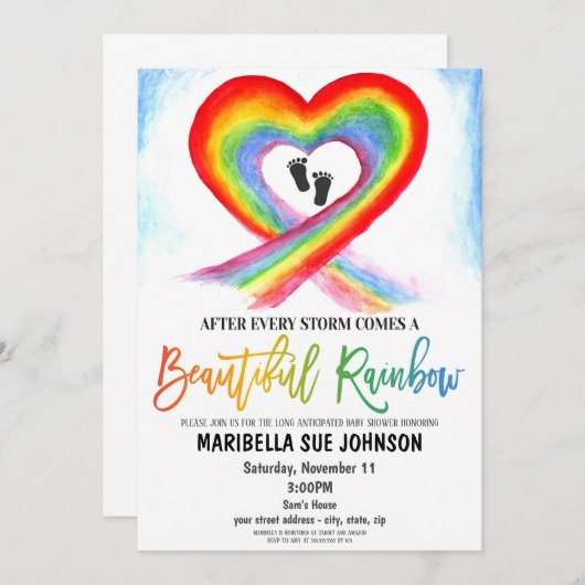 Adoption - Einladung (Vorne/Hinten)