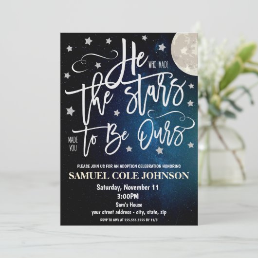 Adoption - Einladung (Stehend Vorderseite)