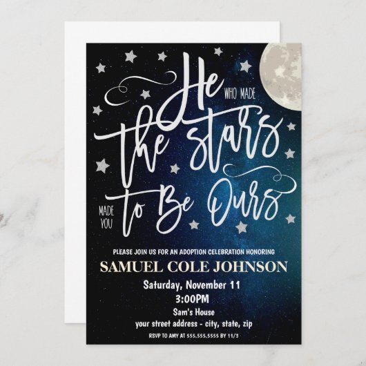 Adoption - Einladung (Vorne/Hinten)