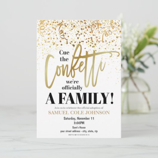 Adoption - Einladung (Stehend Vorderseite)