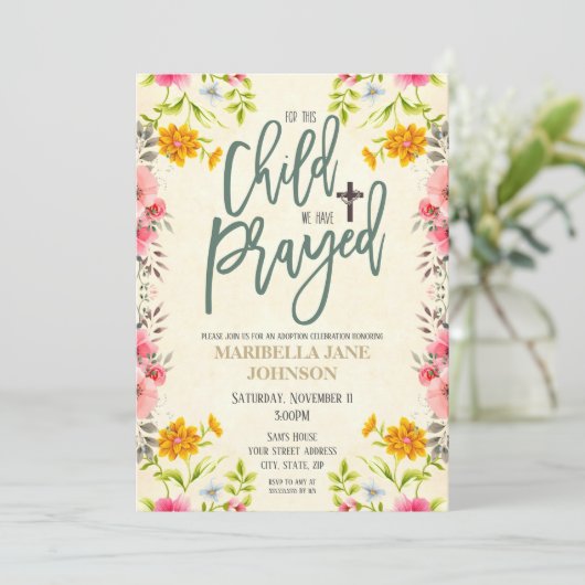 Adoption - Einladung (Stehend Vorderseite)