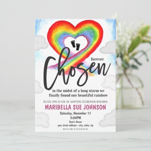 Adoption - Einladung (Stehend Vorderseite)