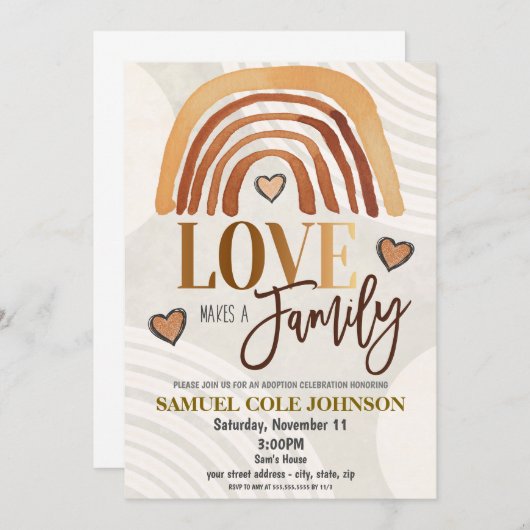 Adoption - Einladung (Vorne/Hinten)