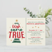 Adoption feiern Weihnachten Unser Wunsch wurde wah Einladung (Stehend Vorderseite)