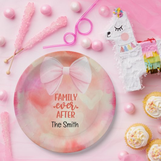 Adoption fördert Kinderfamilie für immer Pappteller (Party)