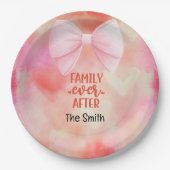 Adoption fördert Kinderfamilie für immer Pappteller (Vorderseite)