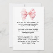 Adoption Foster Child Girl Pink Themenparty Einladung (Rückseite)