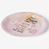 Adoption Foster Child Girl Pink Themenparty Pappteller (Schrägansicht)