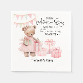 Adoption Foster Child Girl Pink Themenparty Serviette
