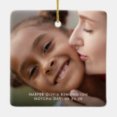 Adoption Foster Family Erstes Foto Keramikornament (Rückseite)