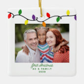 Adoption Foster Family Erstes Foto Keramikornament (Vorderseite)