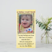 Adoption Fotokarte Ankündigung (Stehend Vorderseite)